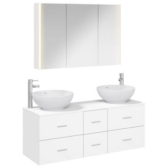 vidaXL Juego De Muebles De Ba&ntilde;o 4 Uds. Blanco Vidaxl