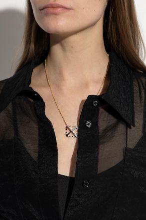 Off-white Logo Necklace, Womens, Gold