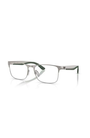 Ray-Ban 55mm Rectangle optical glasses in Silver at Nordstrom