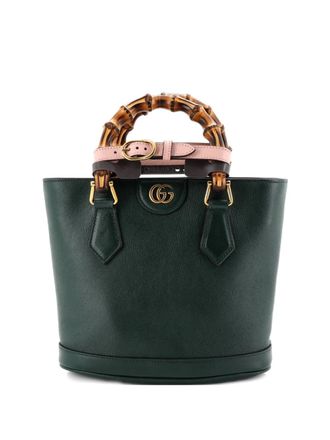 Gucci Diana Convertible Leather Small bucket bag - Verde