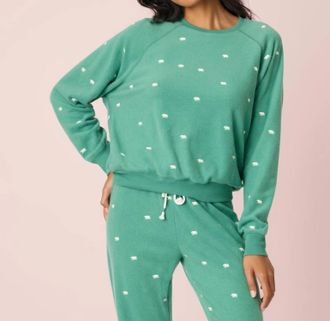 PJ Salvage Outsider Lounge Top In Forest