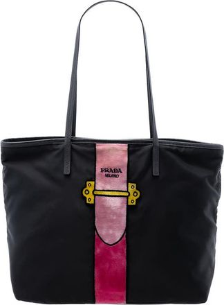 Prada Pre-owned Prada Tessuto Velluto Ricamo Trompe L oeil Tote Ladies LOTH1TXZL7Q1NPVI