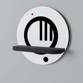 OEM Estante Redondo Minimal Dots Negro