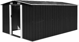 vidaXL Caseta de jardín metal antracita 257x392x181 cm Vidaxl