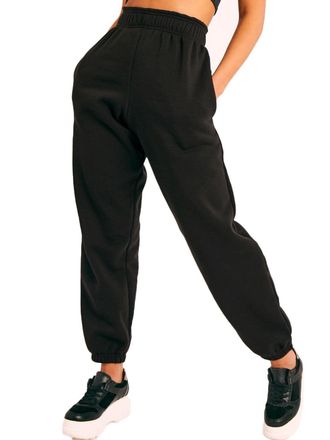 SS7 Womens Semi Oversized Sweat Pants Joggers Black