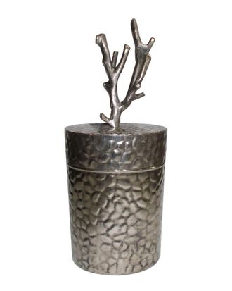 A&B Home Discontinued A&B Home Lidded Jar With Branch Finial