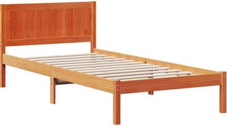 vidaXL Estructura De Cama Marr&oacute;n 100 X 200 Cm Madera Maciza De Pino Vidaxl