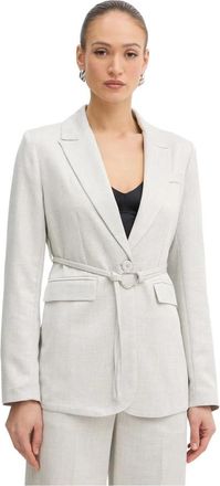 Fracomina Viscose Blazer - Dames - Blazers - Grijs - L - Polyester - Jassen