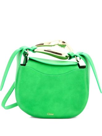 Chlo&eacute; Kiss handtas kleine leren crossbodytas - Groen