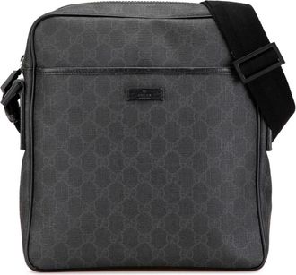 Gucci Pre-owned Cross Body Bags, female, Black, Size: ONE SIZE Pre-owned GG Supreme Crossbody