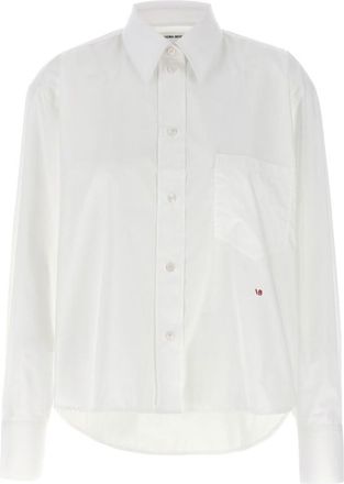 Victoria Beckham Long Sleeve Cotton Shirt, Brand Size 6 (US Size 2)
