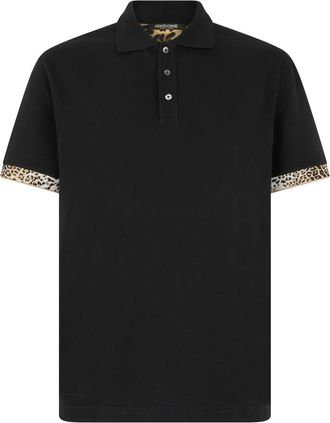 Roberto Cavalli Polo con stampa - Nero