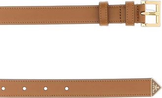Prada Womens Belt Brown Calf Leather