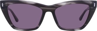 Calvin Klein Dark Grey Cat Eye Ladies Sunglasses CK24505S 023 55