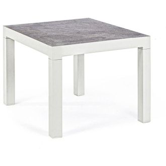 BIZZOTTO Tavolino antracite in alluminio stile industrial cm 50x50