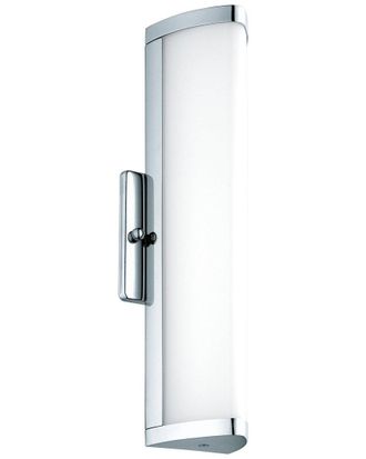 Eglo Eglo Gita 2 1 Light Led Bath/Vanity Light With Chrome Finish & White Acrylic Shade