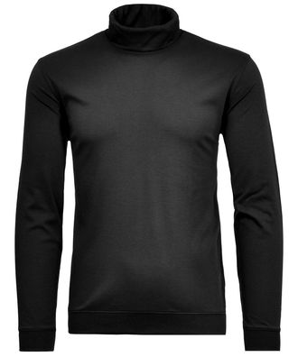Ragman Langarmshirt RAGMAN, Herren, Gr. S, schwarz, Jersey, Baumwolle, regular fit, Rundhals, Shirts Langarmshirt