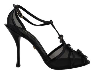 Dolce & Gabbana Zwarte Stiletto Hakken Sandalen Schoenen