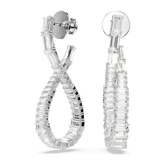 Swarovski Oorbellen met hanger - Dames - Oorbellen - Grijs - ONE Size - Accessoires