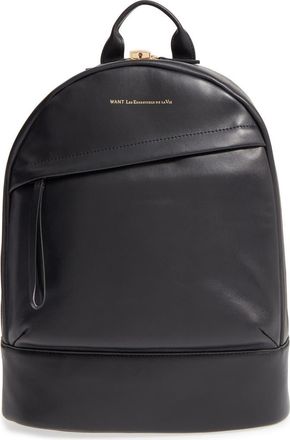 Want Les Essentiels Piper Leather Backpack in Jet Black at Nordstrom Rack