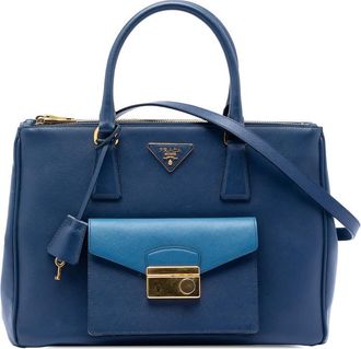 Prada Pre-owned Prada Saffiano Lux Galleria Double Zip Front Pocket Satchel Ladies IJK3TNHRCTOP20QP