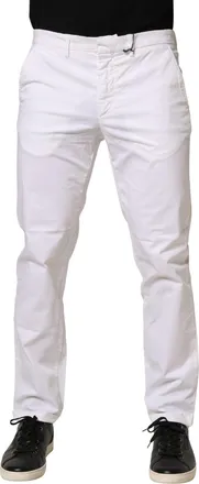 Kaos White Mid Waist Cotton Stretch Casual Men Trouser Mens Pants (Pre-Owned)