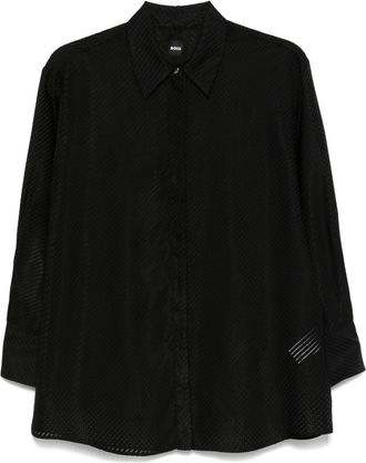 BOSS Blusa a righe - Nero