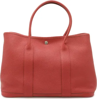 Herm&egrave;s Garden Rose Azalee Negonda Leather Handbag Tote Bag (Pre-Owned)