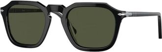 Persol Authentieke Stijlvolle Brillen van Premium Kwaliteit - unisex - Zonnebrillen - Zwart - 52 MM - Accessoires