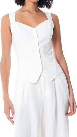 Young Fabulous & Broke Stayley Button Front Top In Bone Pigment