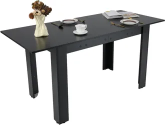 Costway Costway Tavolo Allungabile Da Pranzo Per 4-6 Persone, Tavolo Consolle Estensibile, Tavolo Moderno Da Cucina, Soggiorno E Sala Da Pranzo, 158 X 70 X 76