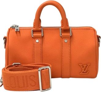 Louis Vuitton Pre-owned Vintage Mini Tas - Dames - Vintage Mini Tas - Oranje - ONE Size - Leer - Vintage