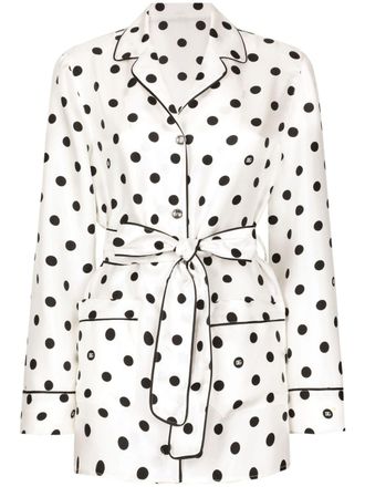 Dolce & Gabbana Camicia a pois - Bianco
