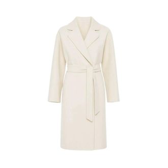 Max Mara Belted Coats, female, White, 4XS, Ajaccio Coat