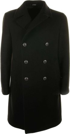 Tagliatore Black Double-Breasted Coat