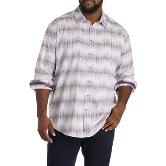 Robert Graham Big & Tall Forsyth Sport Shirt in Multi at Nordstrom, Size Xx-Large