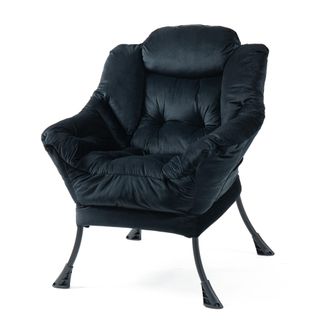 STILVORA Stilvora Sedia Da Ufficio Ergonomica Con Poggiapiedi E Supporto Lombare Ad Aria, Pelle, Nero