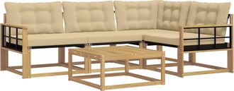 vidaXL Conjunto De Sof&aacute;s De Exterior 5 Uds. Y Beige Vidaxl