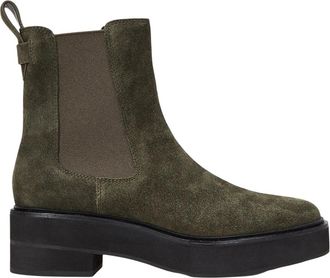 Ralph Lauren Adrianna Su&egrave;de Booties - Dames - Chelseaboots - Groen - 39 1/2 EU - Su&egrave;de - Schoenen