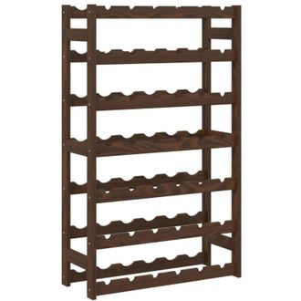 vidaXL Wine Rack for 42 Bottles Brown Solid Wood Pine Vidaxl