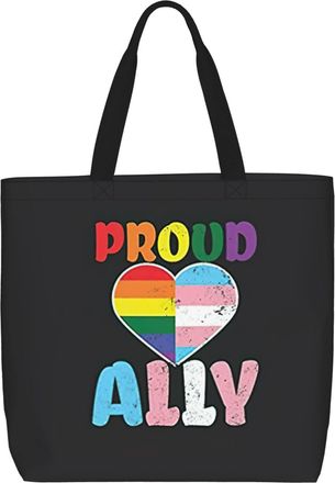 Generic Women Handbag Pride Month Lgbtq Gay Pride Ally Tote Bag Waterproof Fashion Shopping Bags, For Daily, Holiday, Christmas, Swim, Birthday