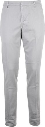 Dondup Light Grey Gaubert Slim-Fit Modal-Cotton Blend Trousers