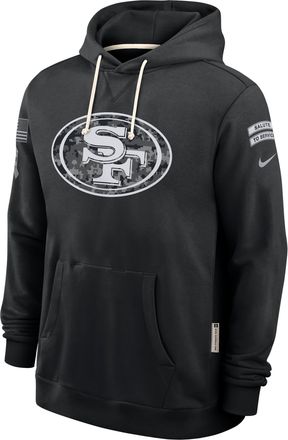 Nike San Francisco 49ers Salute to Service Sideline Nike Mens Dri-FIT NFL Pullover Hoodie in Black | 03AZ00AA2T-CYB
