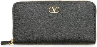 Valentino Garavani VLogo Signature Zip Around Continental Wallet in Black at Nordstrom