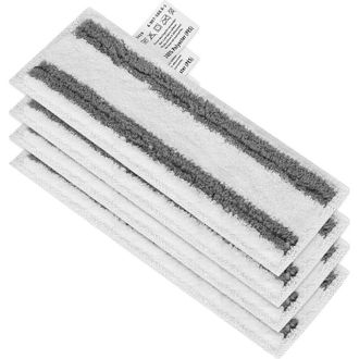 OEM Pa&ntilde;os De Microfibra Para Limpiadoras A Vapor Karcher Easyfix Sc2, Sc3, Sc4 Y Sc5 (raya Gris - 4 Unidades)