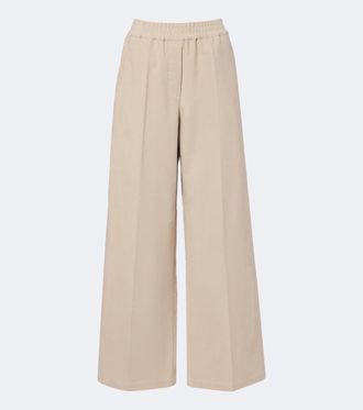 Brunello Cucinelli Cotton wide-leg pants