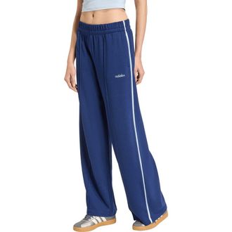 adidas Seasonal Essentials French Terry Pants in Dark Blue/White at Nordstrom Rack, Size Medium
