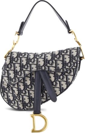 Dior Saddle Handbag Oblique Canvas Mini shoulder bag - Blu