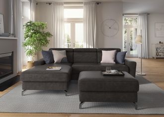 Sit&more Ecksofa »Scarlett L-Form« inklusive Kopfteilverstellung, wahlweise mit Bettfunktion, Bettkasten