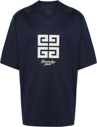 Givenchy 4G-motif cotton T-shirt - men - Polyester/Cotton - S - Blue